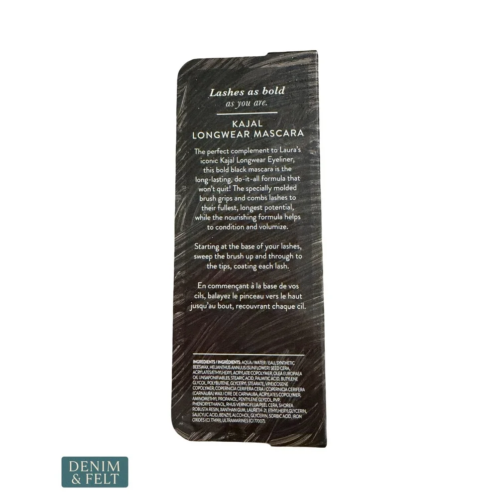 NEW Laura Geller Kajal Longwear Mascara Black Volumizing Curling 0.42 oz